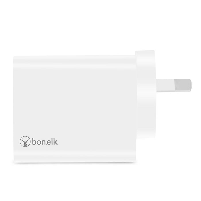 Bonelk AC Wall Charger 20W PD USB-C, 18W QC USB-A, 38W - White