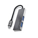 Bonelk USB-C to 2 Port USB-A 3.0 Slim Hub - Space Grey