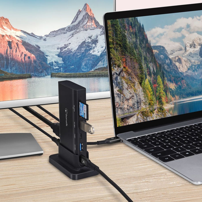 Bonelk Desktop Series 9 in 1 USB-C Multiport Hub - Black