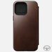 Nomad Modern Horween Leather Folio iPhone 14 Pro Max - Brown