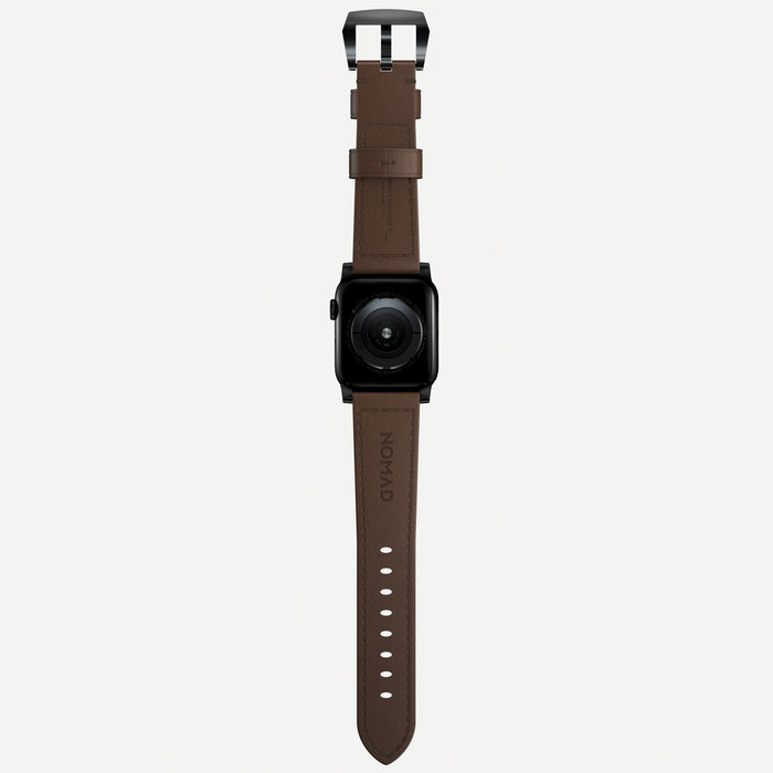 Nomad Traditional Strap for Apple Watch 42-44mm Rustic Brown - Black Hardware