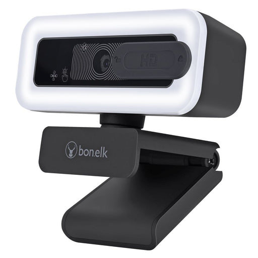 Bonelk USB Webcam Pro LED, Clip On, 1080p Black