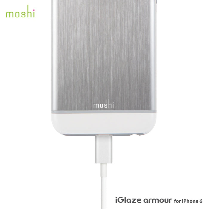 Moshi iGlaze Armour Metallic Hard Shell for iPhone 6-6S - Jet Silver