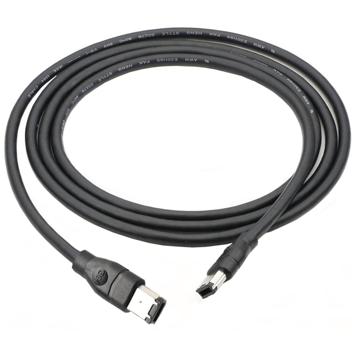 IEEE - 1394 FireWire iLink DV Cable 6P - 6P M/M - 3m - Black - Macfixit Australia