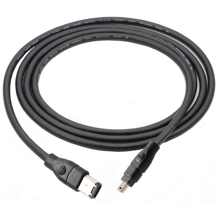 FireWire iLink DV Cable 6P-4P M/M - 3m BLACK IEEE-1394