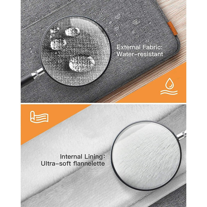 Inateck 13 - 13.5” Laptop Sleeve Carrying Case Compatible with MacBook Air 2012 - 2017, MacBook Pro 14 M1 2021,MacBook Pro 2012 - 2015, 13.5 Surface Laptop4 - 3 with Accessory Pouch - Grey - Macfixit Australia