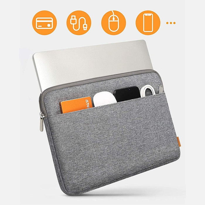 Inateck 13 - 13.5” Laptop Sleeve Carrying Case Compatible with MacBook Air 2012 - 2017, MacBook Pro 14 M1 2021,MacBook Pro 2012 - 2015, 13.5 Surface Laptop4 - 3 with Accessory Pouch - Grey - Macfixit Australia