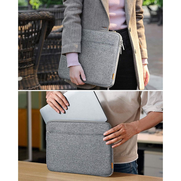 Inateck 13 - 13.5” Laptop Sleeve Carrying Case Compatible with MacBook Air 2012 - 2017, MacBook Pro 14 M1 2021,MacBook Pro 2012 - 2015, 13.5 Surface Laptop4 - 3 with Accessory Pouch - Grey - Macfixit Australia