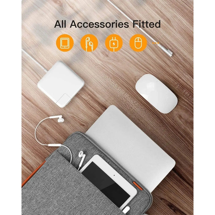 Inateck 13 - 14 Inch MacBook Air - Pro - Surface Laptop Sleeve Case - Light Gray - Macfixit Australia
