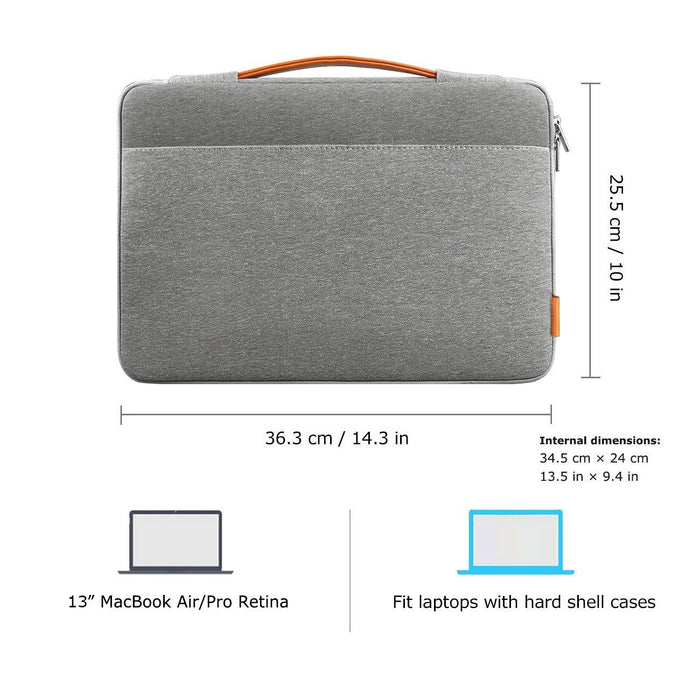 Inateck EdgeKeeper 360° Protective Laptop Carrying Case B1 - 13 - 13.3 Inch Macbook Air - Macbook Pro - Pro Retina Sleeve Case - Dark Gray - Macfixit Australia