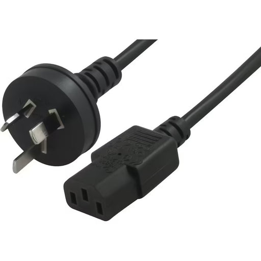Male 3 Pin AC to Female IEC-C13 Power Cable 1m - Kettle Lead