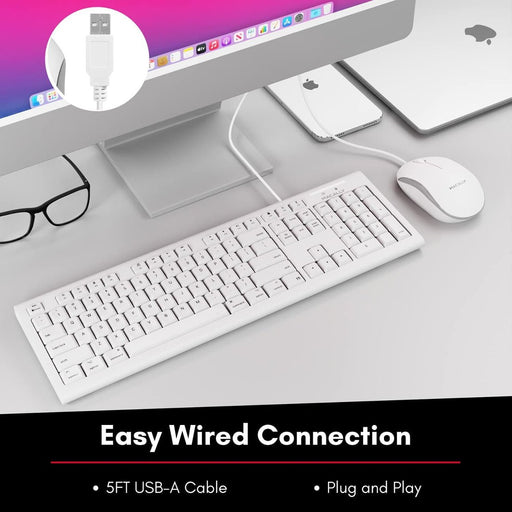 Macally 104 key full - size USB Wired Keyboard and Mouse Combo - QKEYCOMBO - Macfixit Australia