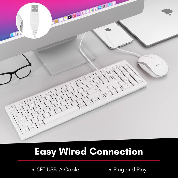 Macally 104 key full - size USB Wired Keyboard and Mouse Combo - QKEYCOMBO - Macfixit Australia
