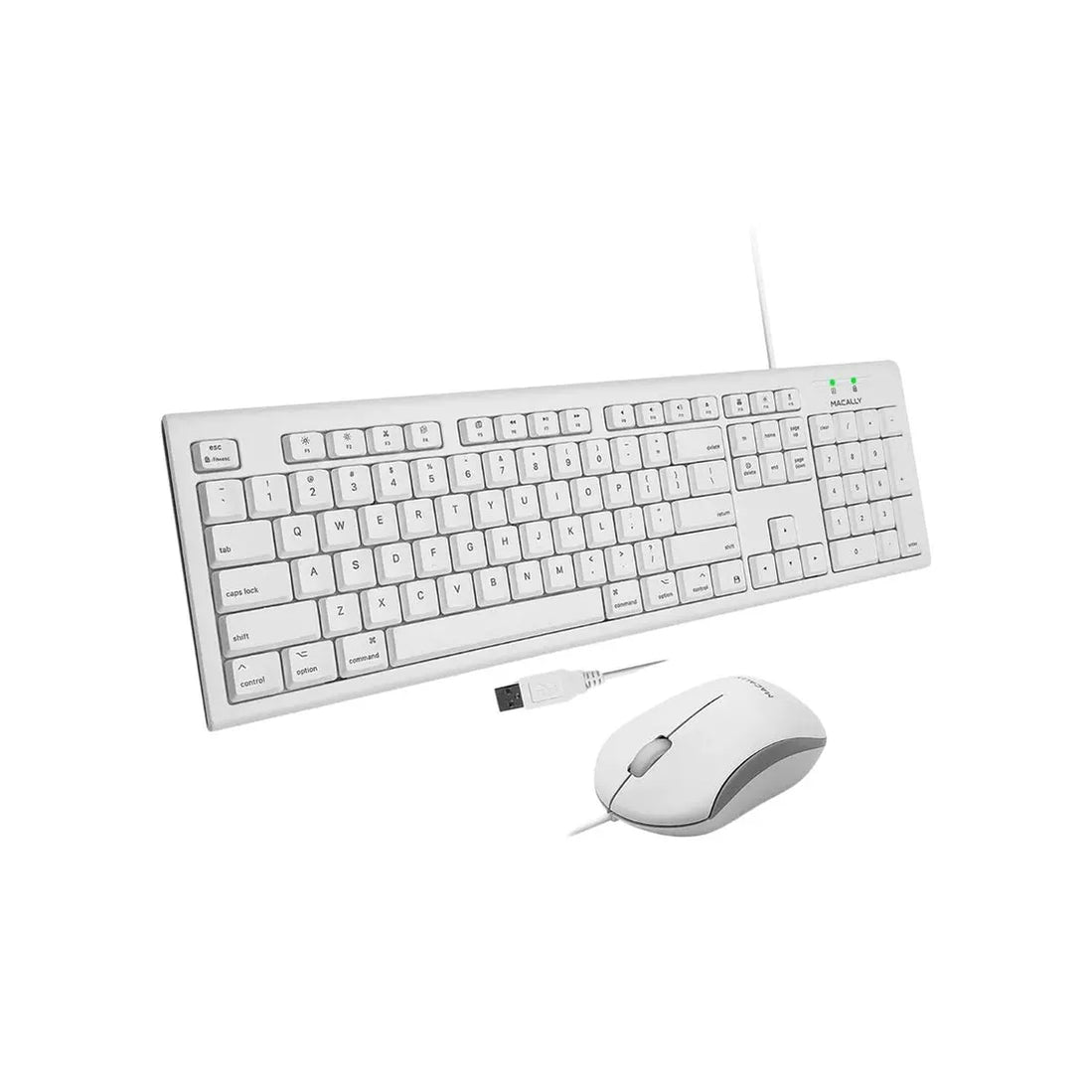 Macally 104 key full-size USB Wired Keyboard and Mouse Combo ...