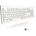 Macally 104 Key Full - Size USB Wired Keyboard With Shortcut Keys for Mac - White - Macfixit Australia