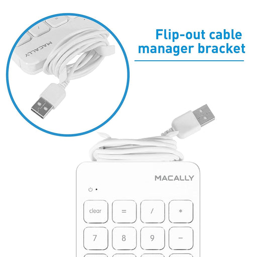Macally 18 Key Numeric Keypad - White - Macfixit Australia