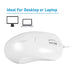 Macally 3 - Button Optical USB Wired Computer Mouse Compatible with PCs, Apple Macs, Desktops, Laptops - White - Macfixit Australia