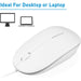 Macally 3 - Button Optical USB Wired Computer Mouse with 5 - Foot Cord, Compatible with PCs, Apple Macs, Desktops, Laptops - White (ICEMOUSE2) - Macfixit Australia