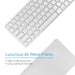 Macally Bluetooth Wireless Keyboard, Slim Full - Size Metal Frame & Extended Numeric Keypad - Silver - Macfixit Australia