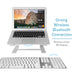 Macally Bluetooth Wireless Keyboard, Slim Full - Size Metal Frame & Extended Numeric Keypad - Silver - Macfixit Australia