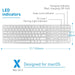 Macally Bluetooth Wireless Keyboard, Slim Full - Size Metal Frame & Extended Numeric Keypad - Silver - Macfixit Australia