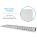 Macally Bluetooth Wireless Keyboard, Slim Full - Size Metal Frame & Extended Numeric Keypad - Silver - Macfixit Australia