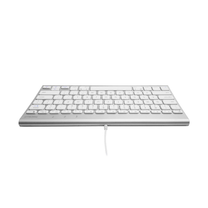 Macally Compact Brushed Metal USB Wired Keyboard for Mac and PC - Macfixit Australia