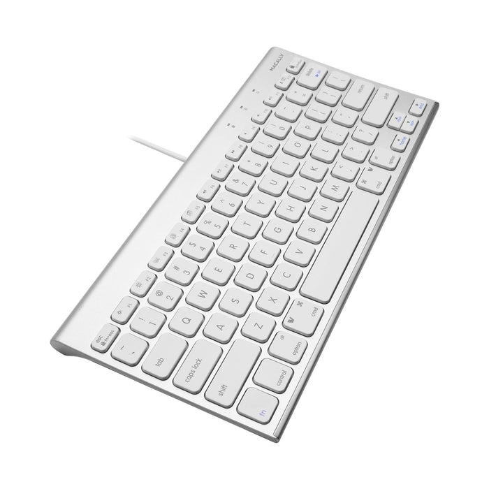 Macally Compact Brushed Metal USB Wired Keyboard for Mac and PC - Macfixit Australia
