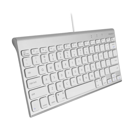 Macally Compact Brushed Metal USB Wired Keyboard for Mac and PC - Macfixit Australia