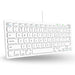 Macally Compact USB Wired Keyboard for Mac and PC - White - Macfixit Australia