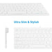 Macally Compact USB Wired Keyboard for Mac and PC - White - Macfixit Australia