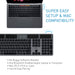 Macally Solar Powered Rechargeable Slim Bluetooth Keyboard for Mac - Space Gray - Macfixit Australia