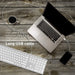 Macally Ultra Slim USB Wired keyboard for Mac and PC - Aluminium Silver - Macfixit Australia