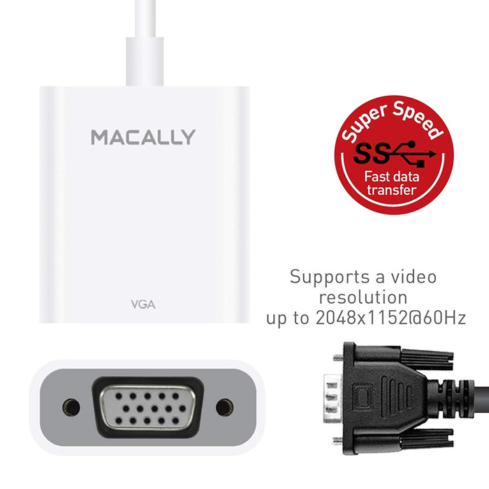 Macally USB - C to VGA Adapter - Macfixit Australia