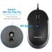 Macally USB Optical Silent Click Mouse - Wired Mouse for Mac Space Grey (Black/Gray) - Macfixit Australia
