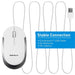 Macally USB Optical Silent Click Mouse - Wired Mouse for Mac White (White/Gray) - Macfixit Australia