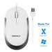 Macally USB Optical Silent Click Mouse - Wired Mouse for Mac White (White/Gray) - Macfixit Australia