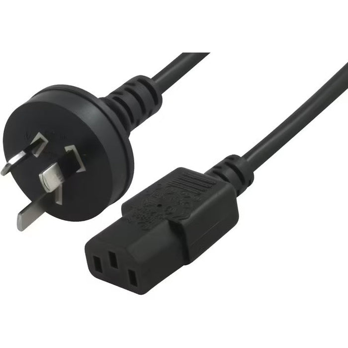 Male 3 Pin AC to Female IEC - C13 Power Cable 1m - Kettle Lead - Macfixit Australia