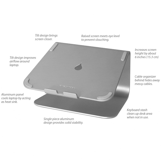 Rain Design mStand Aluminium Laptop Stand for Macbooks - Silver