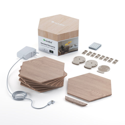 Nanoleaf Elements Wood Look Starter Kit - 7 Pack