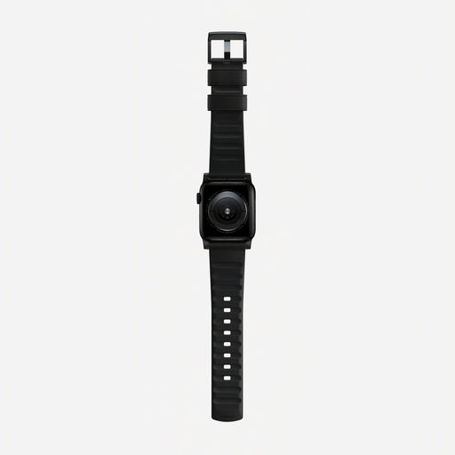 Nomad - Active Strap Pro - Apple Watch 44/42/45mm/Ultra - Black - Black Hardware - Macfixit Australia