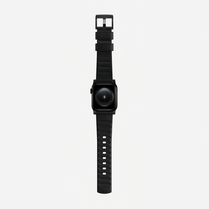 Nomad - Active Strap Pro - Apple Watch 44/42/45mm/Ultra - Black - Black Hardware - Macfixit Australia