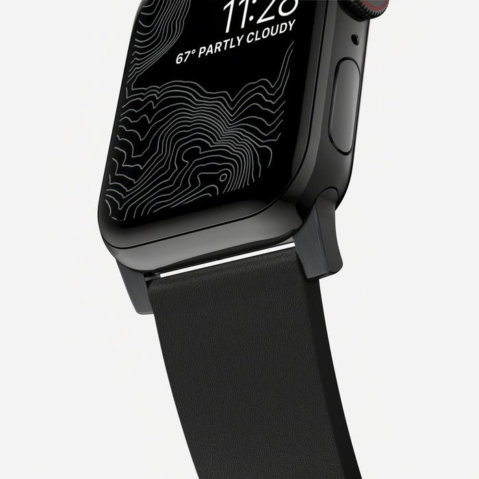 Nomad - Active Strap Pro - Apple Watch 44/42/45mm/Ultra - Black - Black Hardware - Macfixit Australia