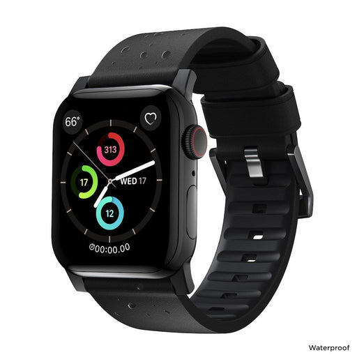 Nomad - Active Strap Pro - Apple Watch 44/42/45mm/Ultra - Black - Black Hardware - Macfixit Australia