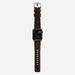 Nomad - Active Strap Pro - Apple Watch Ultra/44/42/45mm/Ultra - Brown - Silver Hardware - Macfixit Australia