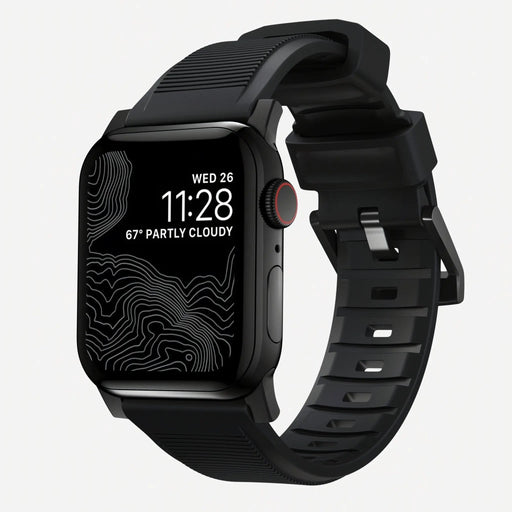Nomad - Rugged Strap for Apple Watch 42/44/45mm/Ultra - Black hardware - Macfixit Australia