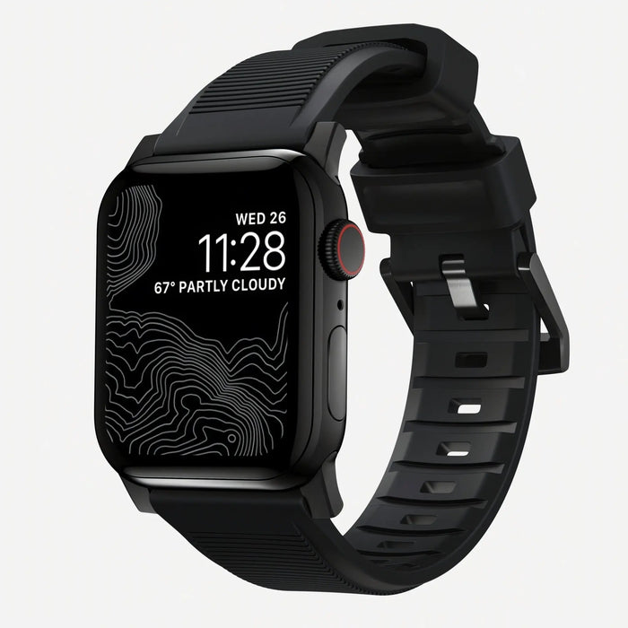Nomad - Rugged Strap for Apple Watch 42/44/45mm/Ultra - Black hardware - Macfixit Australia
