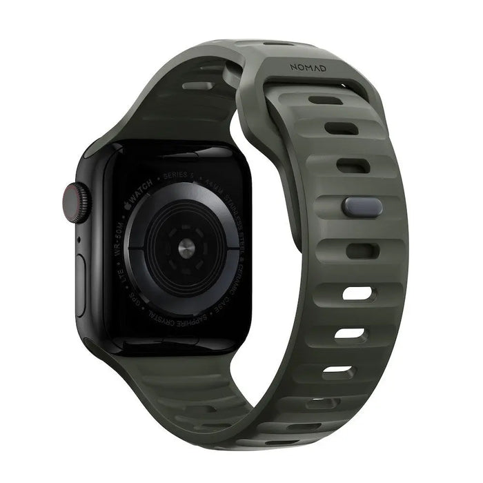 Nomad - Sport Strap for Apple Watch 42/44/45mm/Ultra - Ash Green - Macfixit Australia