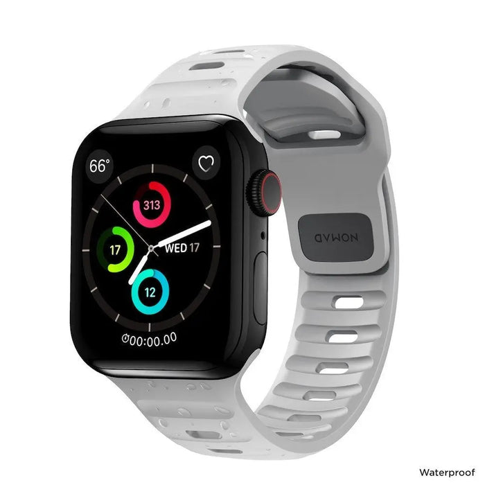 Nomad - Sport Strap for Apple Watch 42/44/45mm/Ultra - Lunar Grey - Macfixit Australia