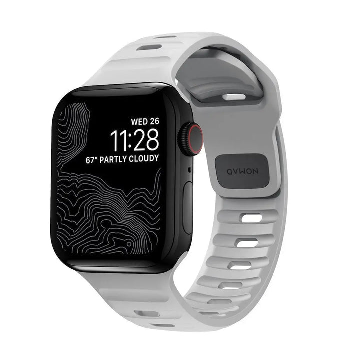 Nomad - Sport Strap for Apple Watch 42/44/45mm/Ultra - Lunar Grey - Macfixit Australia